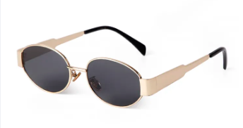 Retro Pilot Oval Sunglasses Women Men Brand Designer Round Punk Gold Metal Frame Driving Shades Sun Glasses Clear Lens Male UV