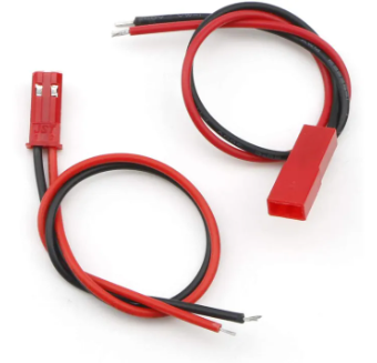 JST Male Female 2 Pin Plug Connector Cable Wire Red for LED Lamp Strip RC Toys Battery-Pair