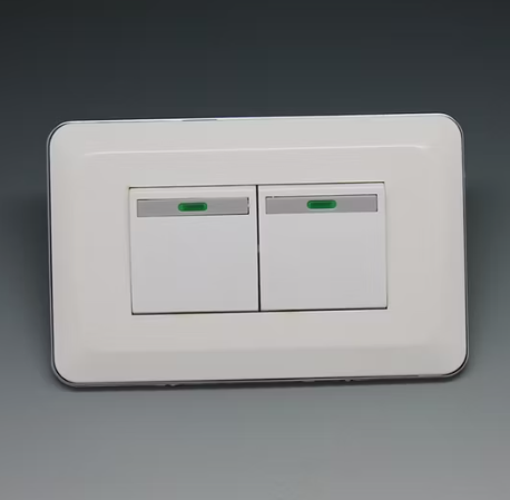 White double-Gang Dimmer Switch Wall Switch China Factory